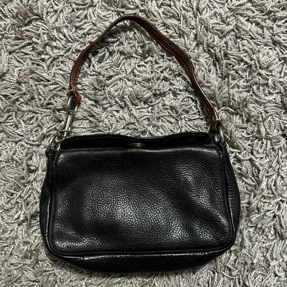 Coach Black Leather Mini Bag with Turn Lock - Picture 2 of 8